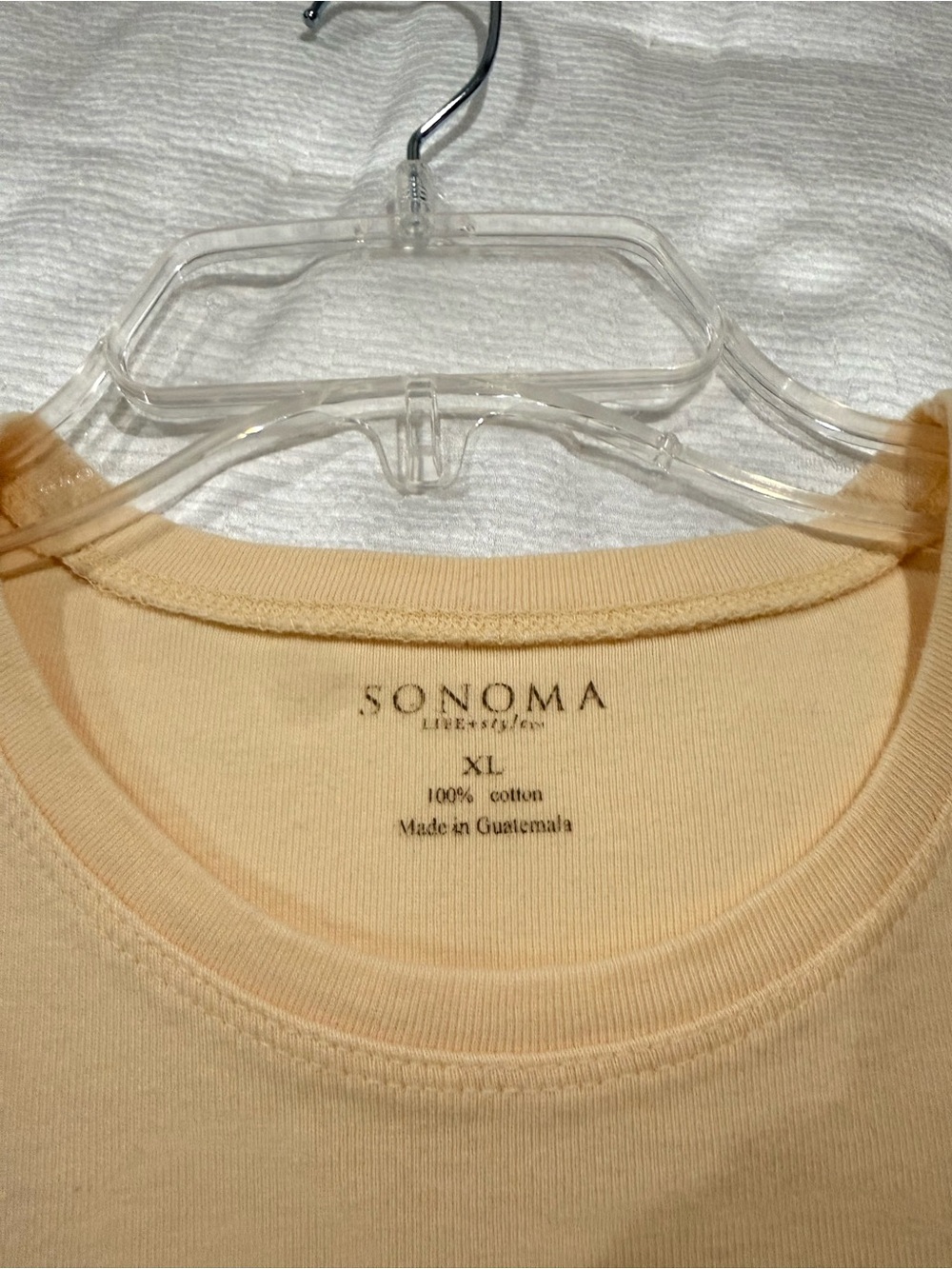 Sonoma Short Sleeve Tee in Light yellow XL